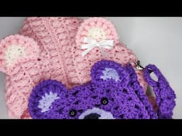 Crochet #94 How to crochet bear ears for hoodies , bags , applique