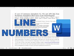 How to change the way line numbers look in a word document