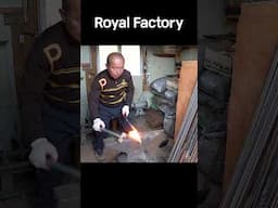 the process of a blacksmith making handmade "hoe" #shorts