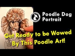 Poodle Art Pet Portrait commission - Timelapse drawing