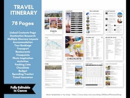 How to make a travel itinerary in Canva