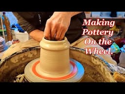 Making some Simple Pottery Plant Pots on the Wheel