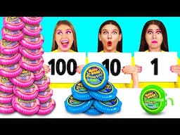 100 Layers of Food Challenge | Funny Food Hacks by BaRaFun Challenge