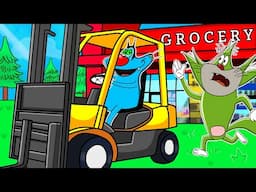 Oggy Doing Fun Arround The Grocery Store With Jack In Grocery Store Simulator