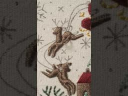 ✨ A tiny yet mighty challenge — how to embroider the reindeer | Santa is Coming embroidery ornament