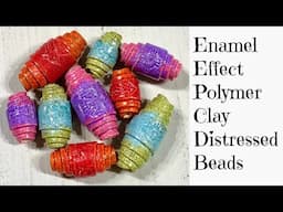 Easy Polymer Clay Enamel Effect Beads Tutorial Rolled Bead Paper Bead Style For Jewelry