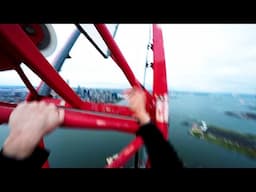 climbing skyscraper crane in strong wind (jersey city)