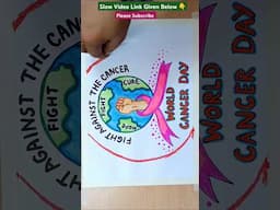 World Cancer Day Drawing | World Cancer Day Poster | Cancer Awareness Drawing | Cancer Day Poster