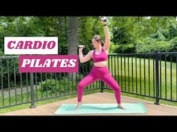 25 MIN CARDIO PILATES WORKOUT (Light Weights Optional || Low-Impact Cardio Workout)