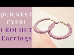 EASIEST EVER CROCHET EARRINGS - BEGINNER CROCHET PROJECT - SCRAP BUSTER EARRINGS