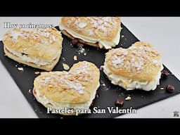 Pasteles para San Valentín y Pudín de pan con uvas pasas