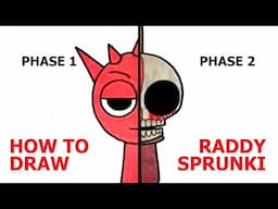 How To Draw Raddy Red Sprunki Phase 1 and Phase 2