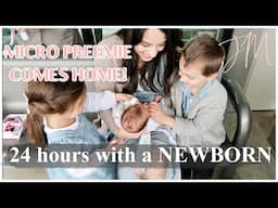 24 Hours With A Newborn Miracle Baby | Bringing our Micro Preemie Home From The NICU! Justine Marie