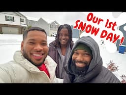 His FIRST TIME Seeing Snow! | Winter Storm in Atlanta, Georgia