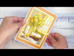 Daffodil Window 3D Die Cut Decoupage | Easter Card Making