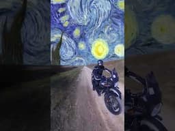 It feels like this when you ride a motorcycle | #riding #vangogh #starrynight #motorcycle