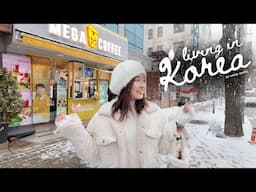 Living in Korea | heavy snow, my monthly expenses breakdown & walking tour of my area