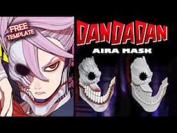 How to Make Aira's Mask from Dandadan - Free Template Foam or Cardboard - Acrobatic Silky Cosplay