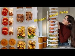 Winter meal prep | 16 high protein meals in 1 hour