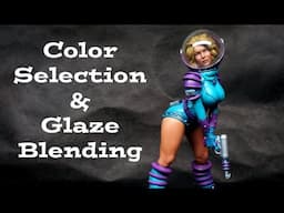 Painting a Retro Space Gal - Color Selection & Glaze Blending