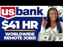 US Bank Remote Jobs | Make $1,640/WK | NO Degree Required | Remote Jobs Hiring NOW!