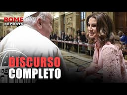 🇯🇴​Discurso COMPLETO de la REINA Rania de Jordania en el Vaticano