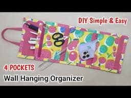 SIMPLE & EASY - DIY Wall Hanging Organizer Making at Home | Cloth Organizer making at home