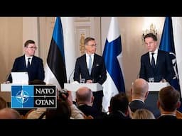 NATO Secretary General with the President of Finland 🇫🇮 and the PM of Estonia 🇪🇪, 14 JAN 2025