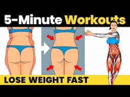 5 Minute TORCH BELLY FAT AND LOSE WEIGHT - Low Impact Cardio HIIT Workout for Beginners