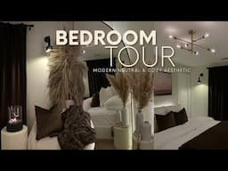 MODERN NEUTRAL BEDROOM TOUR | MINIMALIST AND COZY DECOR BEDROOM DECOR IDEAS 2023 | ASHLEY DIOR