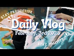 Darvanalee Designs Studio Craft Vlog || 3rd February 2025 || Stitch with Me and More #dayinthelife