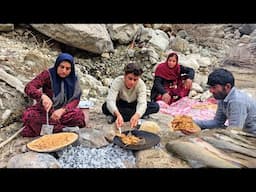 Traditional fishing with nomads | A day in the pristine nature of Iran" 🎣