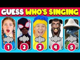 Guess Who’s Singing 🎙️🎶🎤 - Mr Beast, Elsa, Wednesday, Among Us, Spiderman