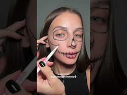 Easy 5 minute skeleton makeup 💀