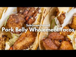 Szechuan Spiced Pork Belly Wholemeal Tacos