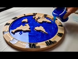 Wall Clock of Epoxy and Wood Made with Genmitsu 4040 Reno