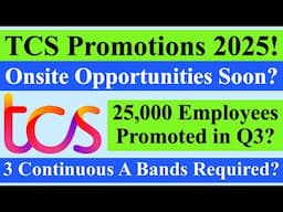 TCS Promotions 2025!🔥 Finally Some GOOD News!🔥Onsite Opportunities Soon? #tcs #infosys #wipro #hike