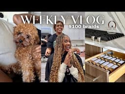 GETTING $100 BOHO BRAIDS?!, NEW HOME ORGANIZATION, PUTTING BENJI IN DAYCARE, SKIN UPDATE|WEEKLY VLOG