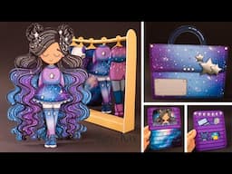 DIY Paper Galaxy Dollhouse and Doll Assembly Tutorial