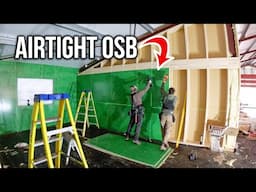 FIRST ROOM BUILT! - The airtight OSB is going up