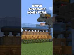 Simple Automatic Honey Block Farm ▫ Minecraft Survival Guide Shorts #minecraft #honey #shorts