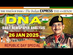 Daily Newspaper Analysis| 🇮🇳 26 Jan 2025 | Current Affairs For Defence Aspirants | SSB #upsc #cds