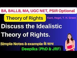 Idealistic Theory of Rights || Political Science