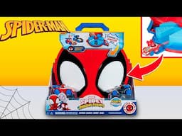 Marvel Spiderman Estuche de transporte y lanzador giratorio de vehículos Unboxing del HOMBRE ARAÑA