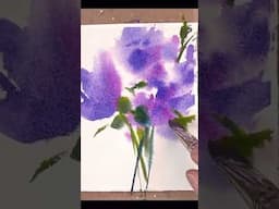 Simple  abstract watercolor Flower Cards! #painting