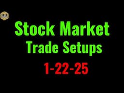 Stock market trade setups and chart analysis. 1-22-25