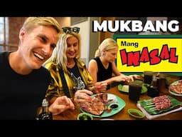 American Family Tries MANG INASAL MUKBANG! 🇵🇭 (1st Time Ever)