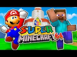 Mario 64, mas jogamos com o STEVE (Minecraft)