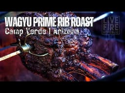 Grilling Gold in Arizona: Ultimate Wagyu Prime Rib Roast | Kamado-style Live Fire Rotisserie