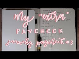 CASH ENVELOPE STUFFING | my "extra" paycheck | january paycheck 3